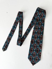 Karl Lagerfeld Mens Neck Tie 100 Silk Victorian Deep Blue Made in USA
