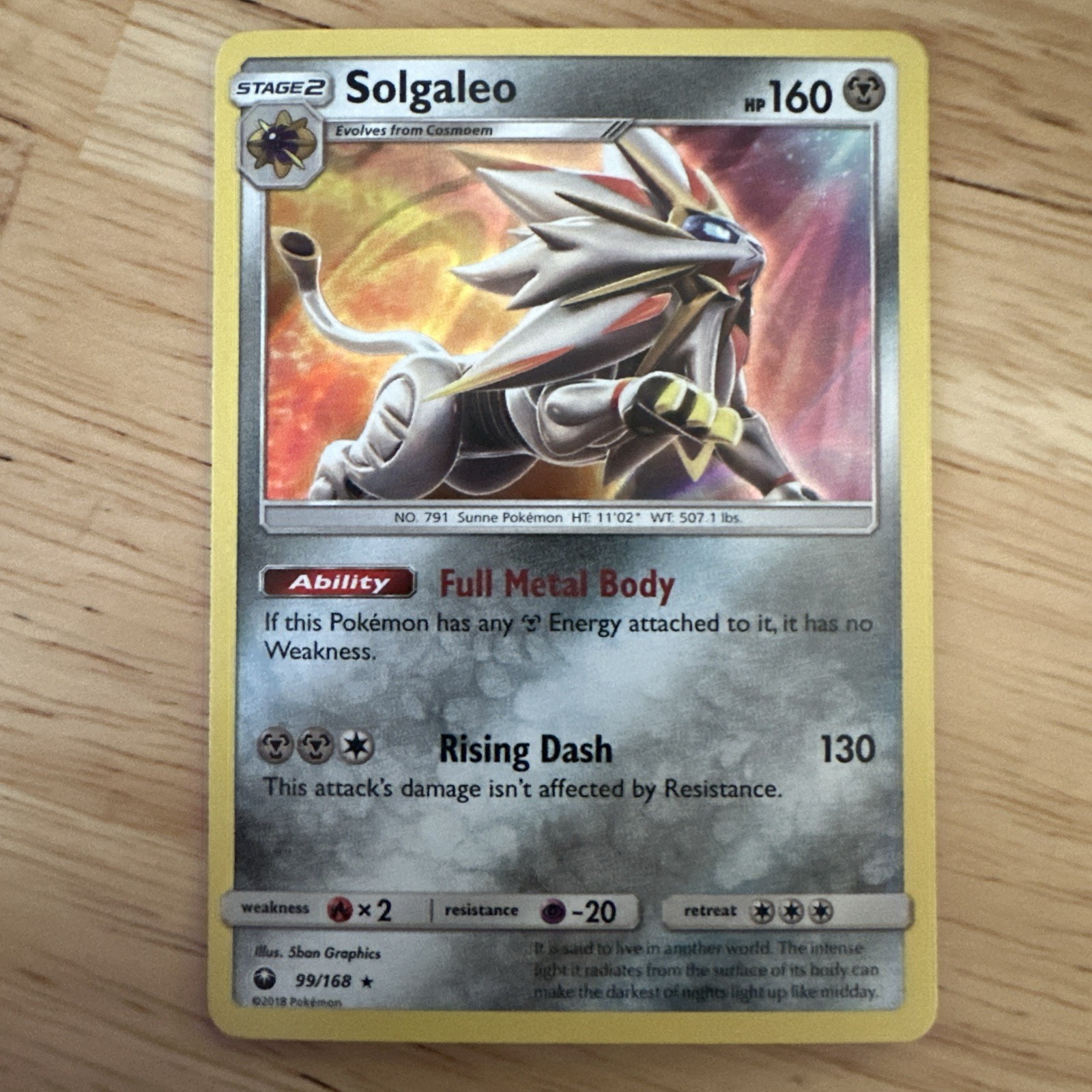 Solgaleo 99/168 Sm-Celestial Storm Holo