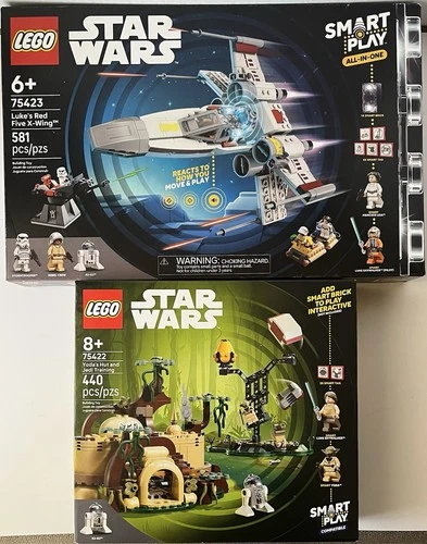 2 LEGO Star Wars: Lukes Red Five X-Wng 75423 & Yodas Hut and Jedi Training 75422