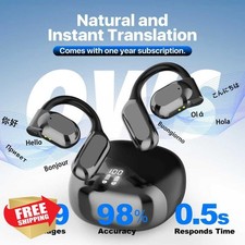 Merryking AI Translator Earbuds 3-in-1 Real-Time 144 Languages Travel Business