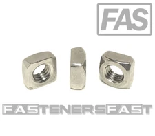 (25) M8-1.25 Stainless Steel Square Nuts A2 DIN557 (25 Pcs)