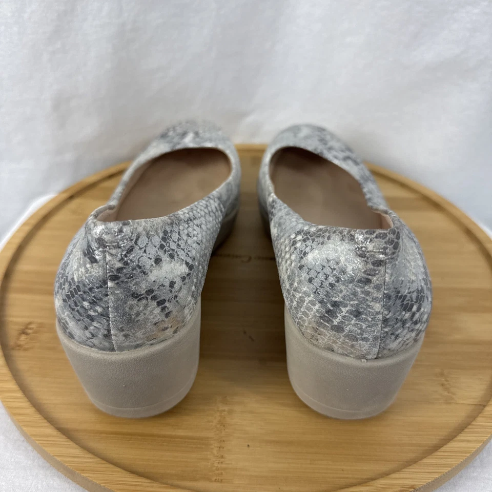 Easy Spirit e360 Women's Esclarita / Clarita Snake Print Leather Wedge Pumps 9W - Image 4 of 4