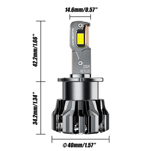 AUXBEAM Canbus D2 D2R D2S LED Headlight For Infiniti G35 2005-2008 G37 2008-2014 - Picture 10 of 12