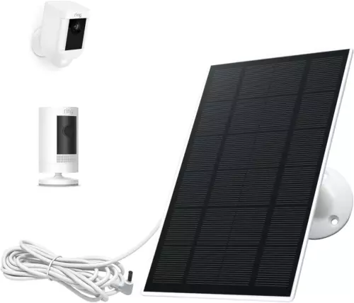 Ring Camera Solar Panel, Compatible with Ring Stick up Cam Battery, Ring Spotlig
