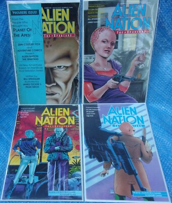 Adventure Comics Alien Nation The Spartans Complete Set Lot #1 2 3 4 Malibu 1990