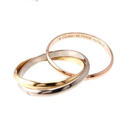 Cartier Trinity Ring 18K YG WG PG 750 SM Size68 12.25(US) 90197574