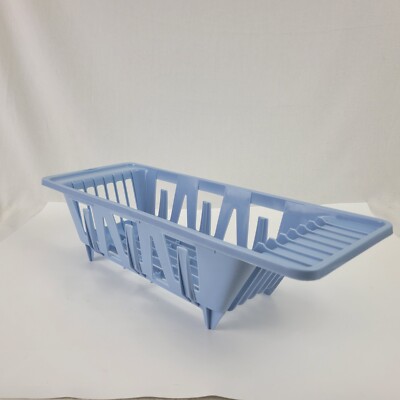 RUBBERMAID Small Sink Drainer Dish Rack Country Blue 5820, Slim, 20