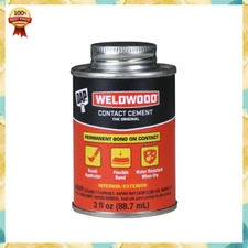 (2 PACK) DAP Weldwood Contact Cement, 3 oz Clear Neoprene Rubber Adhesive