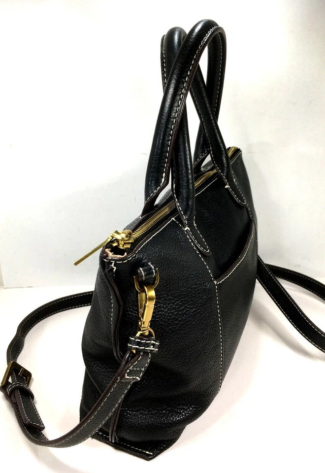 G.I.L.I. Черная кожаная сумка через плечо наплечная сумка - Изображение 4 из 4