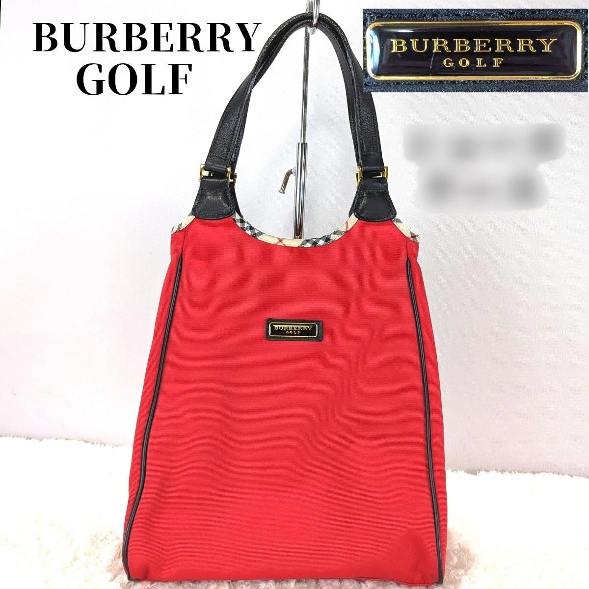 BURBERRY Nova Check x red Golf Shoes Bag Sports Handbag Shoe Carrying Case  USED | eBay