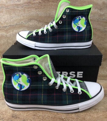 red plaid converse