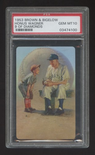 Honus Wagner [9 of Diamonds] card from 1953 Brown & Bigelow Wagner