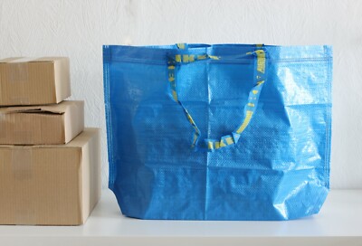 IKEA FRAKTA Tragetasche Umzug Transport 45x18x45 cm 36L blau 5er 10er 25er Set