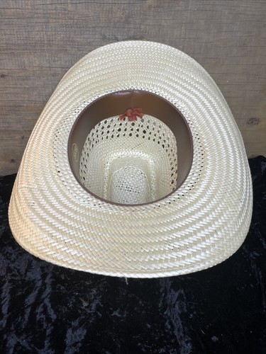 Sears Vintage Cowboy Western Straw Ranch Hat Size 7 1/2 - Picture 6 of 9