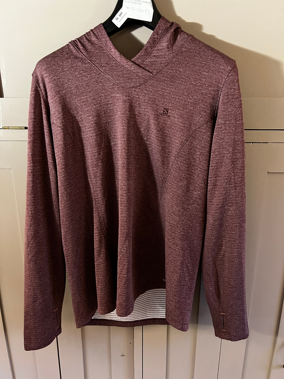 Felpa con cappuccio Salomon Comet senza cuciture donna sport fitness rosa bruciato Large