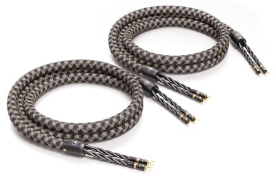   2,5m Viablue SC-6 Air Silver Single-Wire T8 Spades Lautsprecherkabel  1Paar 