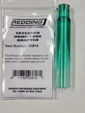 03818 REDDING FUNNEL / POWDER MEASURE DROP TUBE EXTENSION - NEW - FREE SHIP!