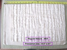 100 Cotton Chinese DSQ prefold diapers REG UNBLEACHED  Large 4/6/4 ON SALE 