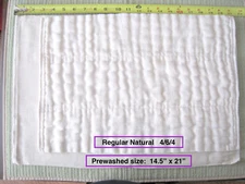 100% Cotton Chinese DSQ prefold diapers REG UNBLEACHED  (Large) 4/6/4  ON SALE!