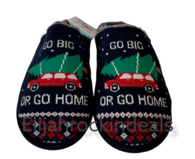 NEW MENS REEF X TIPSY ELVES GO BIG OR GO HOME SLIPPERS SIZE 