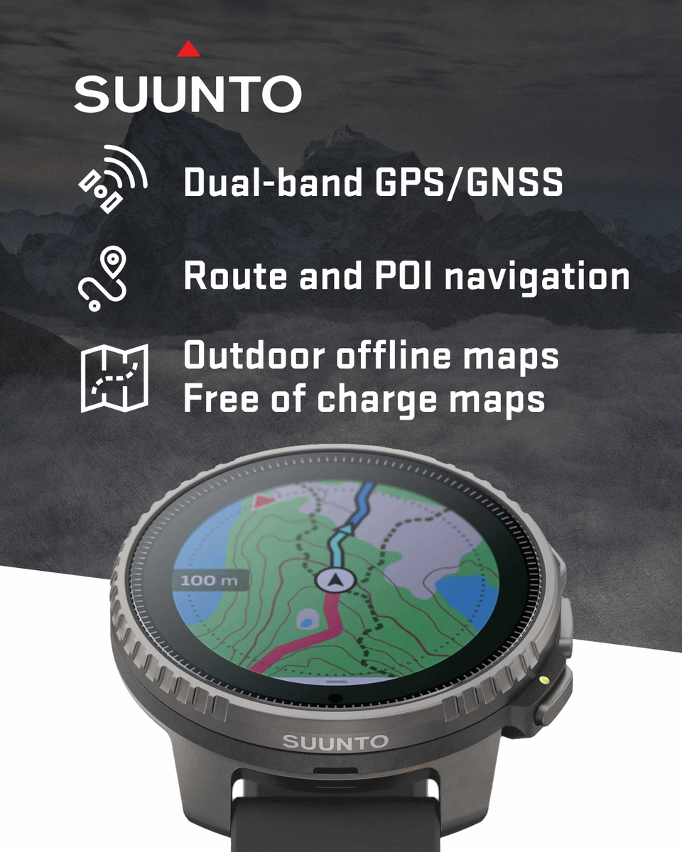 SUUNTO Vertical Adventure GPS Solar Titanium Watch All Black | eBay