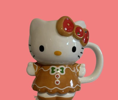 BRAND NEW Hello Kitty 3D Gingerbread Girl Christmas CERAMIC Mug