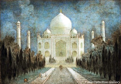 ''Taj Mahal - India'' by Charles W. Bartlett - 1916 - Poster in 4 Sizes