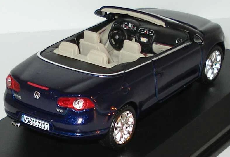 VW EOS V6 2005 CABRIOLET DARK BLUE METALLIC NOREV 1/43 VOLKSWAGEN 1F0099300D5Q - Photo 3/4