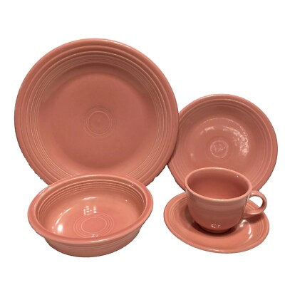 Fiestaware Peony Pink Piece Place Settings, Bowl, Dinner Plate, Salad,  Cup etc - Main Image