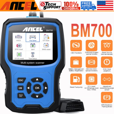 OBD2 Scanner Full System Car Code Reader BAT SRS ABS OIL Reset Diagnostic Tool