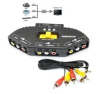 3 Port RCA Selector Audio Video AV Switcher AV Composite Switch Box Splitter