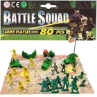 80 PCS Battle Squad Army Playset Toy Soldiers Military Plastic Figurine Figure
