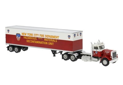 Brekina 85721 Peterbilt 359 Koffer-SZ (ohne Sleeper) ''Feuerwehr New York'' 1:87