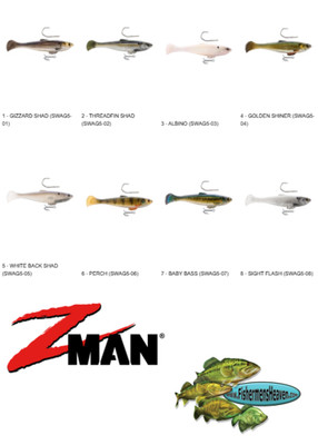 Z-Man SWAG Swim Bait (SWAG6) Soft Plastic 6 Inch Magnum Any 8 Colors