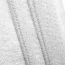 White English Net Fabric 100 Nylon 60" Wide Soft Fine Hex Mesh By The Yard