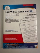 --- LAST WILL  TESTAMENT KIT.  ---  NEW SEALED RETAIL PACKAGE  ---