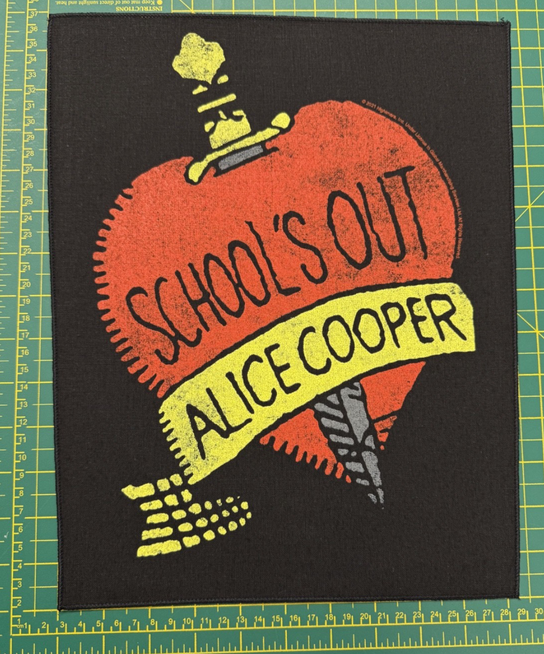 Alice Cooper Schools Out Officially Licensed Large Size Printed Back Patch