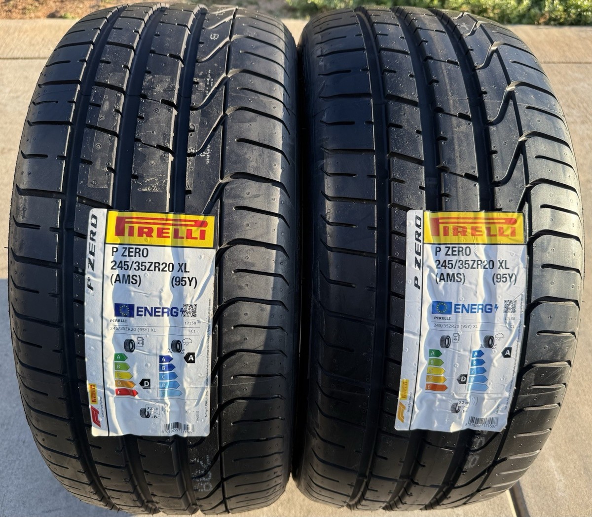 TWO BRAND NEW 245/35ZR20 (95Y) Pirelli P Zero Tires Like Michelin