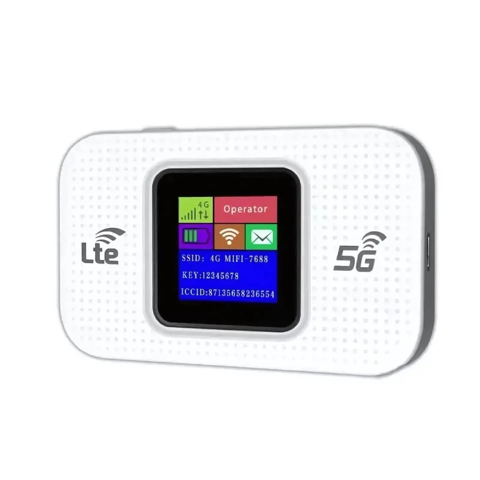 MODEM ROUTER WIFI PORTATILE GSM SIM 4G/5G MF688 300MBPS MOBILE CON DISPLAY LED - Immagine 4 di 4