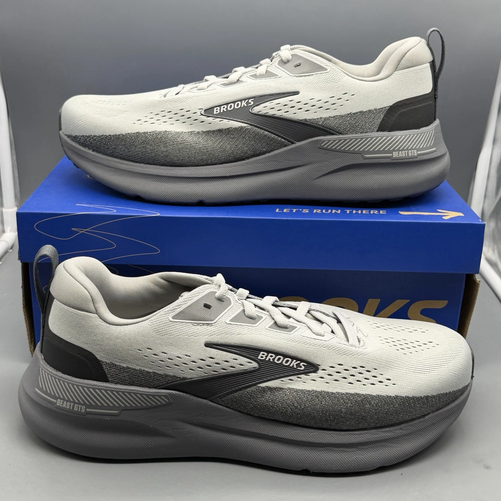 Brooks Beast GTS 26 Mens 10 4E Extra Wide Grey Running Walking Training Shoes