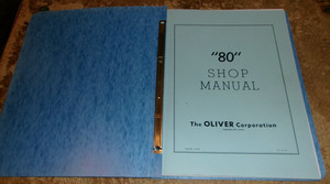 reprint oliver 80 tractor shop manual nice used