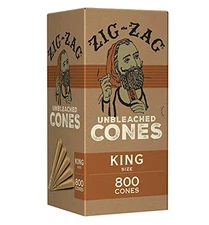 Zig-Zag Pre Rolled Cones Unbleached King Size (800 Cones) Rolling Papers