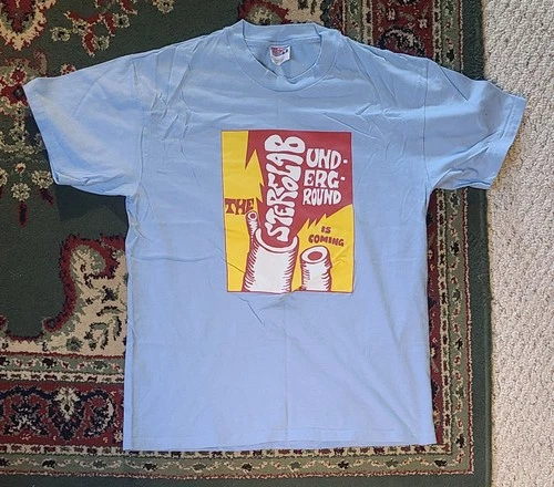 Stereolab "The Underground Is Coming" Concert T 1990s vintage concert t-shirt, vintage, size L, single stitch, B+ condition