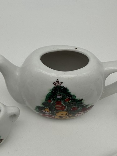 Vintage Child Porcelain 37pcs Mini Play Tea Set Christmas Tree, Teddy Bear Gifts - Picture 15 of 18