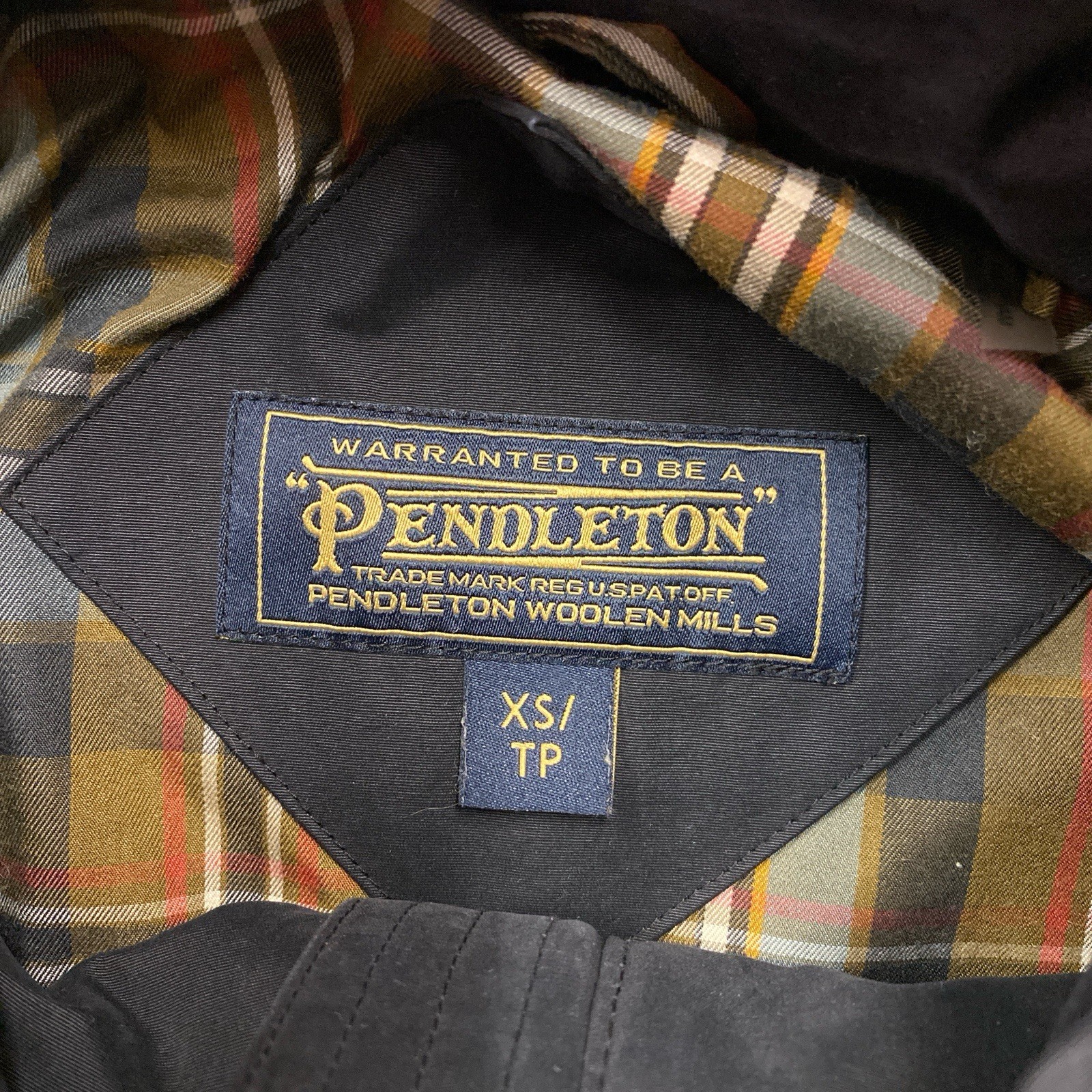 Pendleton Rain Jacket Plaid Lining Black Hooded P… - image 4