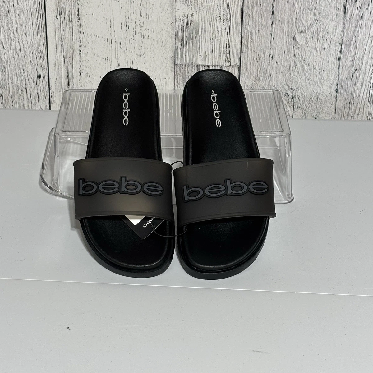 bebe Women's Low (1-1.9 in) Heel Height Slide Sandals for Women