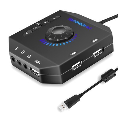 Professional Computer USB Sound Card 7.1 Channel Audio Adapter For PC Laptop C
