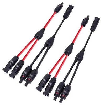 30A Solar MC4 Y Branch Connector Parallel Adapter Cable Pair for Panels Outdoors