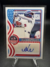 2025 Panini Stars & Stripes USA Baseball Nathaneal Davis Game-Worn Patch Auto