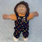 Vtg RARE CPK FLORAL BIBS,  CPK Girl Bonus, brown yarn/ Eyes, HM 10,  $$ REDUCED